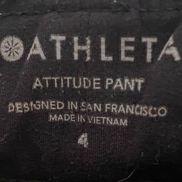 Athleta Attitude Pant Jogger Lightweight Size 4 Black 384001 Gym Fitness Workout - Picture 2 of 7